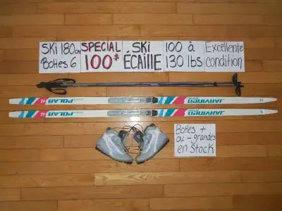 TÉLÉPHONEZ OU TEXTEZ SEULEMENT AU 579-420-4242 MERCI Tous les ensembles de ski de fond écaille sont...