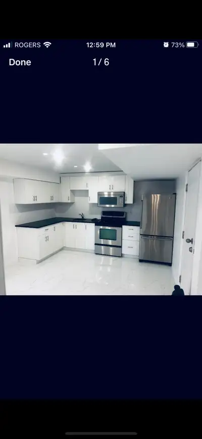 Legal one bedroom walkout basement apartment for rent in the west end of Guelph 2 min drive to Costc...