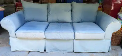 Dreamrest Denim Pullout Couch FREE, View more