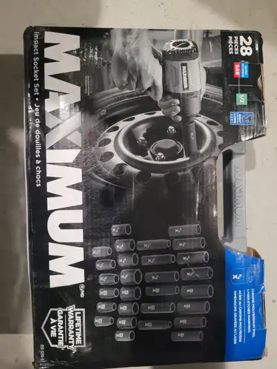 28 pieces impact sockets 1/2", View more