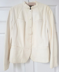 Cream colour Danier Leather Jacket/Coat size L