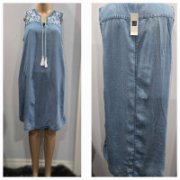 BNWTT Gap Washed Denim Sleeveless Dress Size L