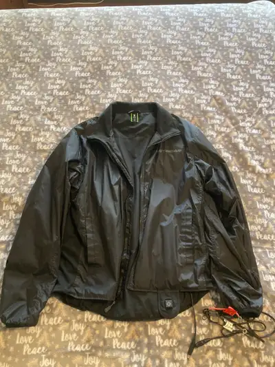 Heated jacket and pants, First Gear brand, 12V powered from motorcycle, Jacket Men size M, pants Men...