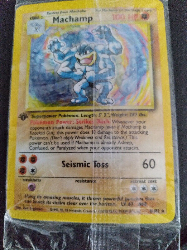 FIRST EDITION POKÉMON - Machamp HOLO (1999) --- $310 !! in Arts & Collectibles in City of Toronto - Image 2