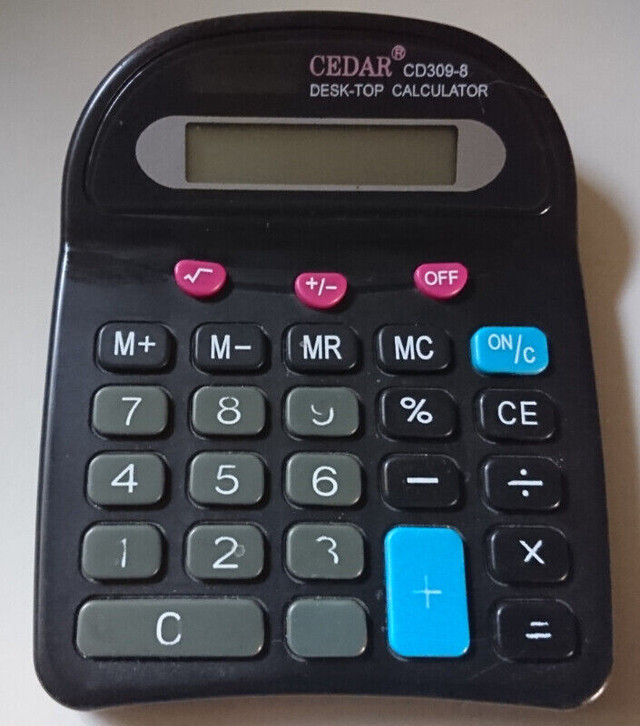 Cedar CD309-8 Desk Top Calculator in Other in Oshawa / Durham Region - Image 2