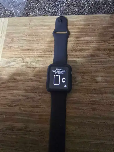 Apple Watch Series 3. Comes with magnetic charger Also includes several protective cases andwatch ba...