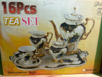 Vintage 24K Gold 16 piece tea set  BNIB OBO