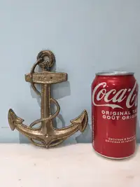 Vintage brass anchor marine nautical decor wall art