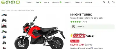 Electric Motor cycle  Emmo knight 500W, View more