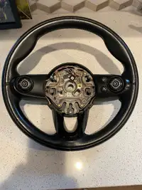 Mini Cooper steering wheel with electronic controls