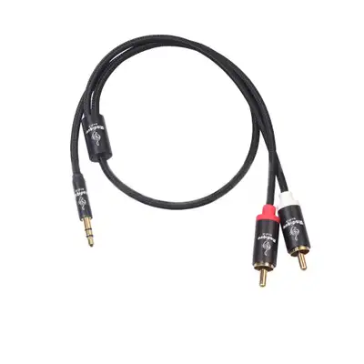 Dual RCA - 3.5mm Cable: Radique Audio Black Series, View more