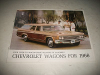 1966 CHEVROLET STATION WAGONS BROCHURE. CLEAN!