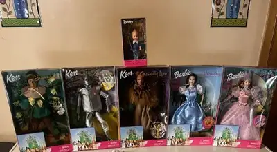 Vintage Wizard of Oz Complete Set of 5 - 1999 Barbie Ken Doll Co, View more