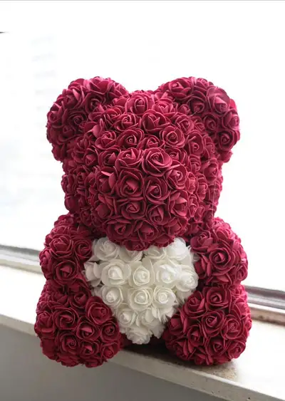 Large Rose Bears With Ribbon and Box LIMITED STOCK only $40, View more