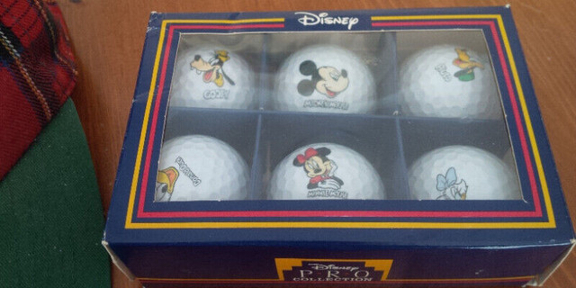 Mickey Mouse Hat and 6 Disney Characters on Golf Balls, NIB in Arts & Collectibles in Stratford - Image 2