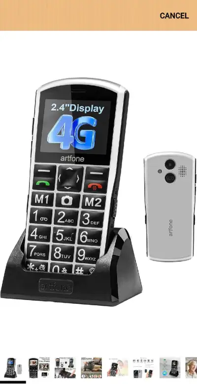 artfone A400 Big Button Cell Phone for Seniors, 4G LTE Unlocked , View more