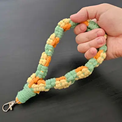 Daisy Macrame Keychain, View more