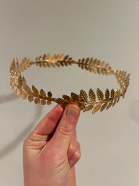 Bridal Golden Leaf Headband/Hair Peice