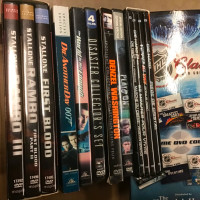 Boxed DVD Sets such as Rambo, Die Hard, Hockey & 007