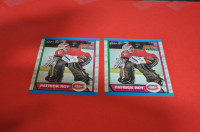 1989-90 lot of 2 O-Pee-Chee Patrick Roy goaler hocke y card