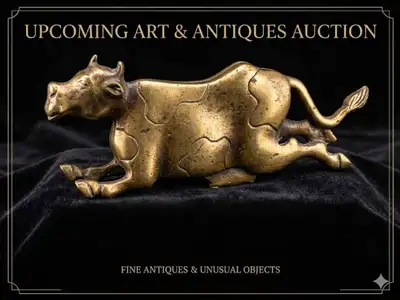 Vintage 1988 JJ Jonette Jewelry Leaping Cow Pewter Brooch, View more