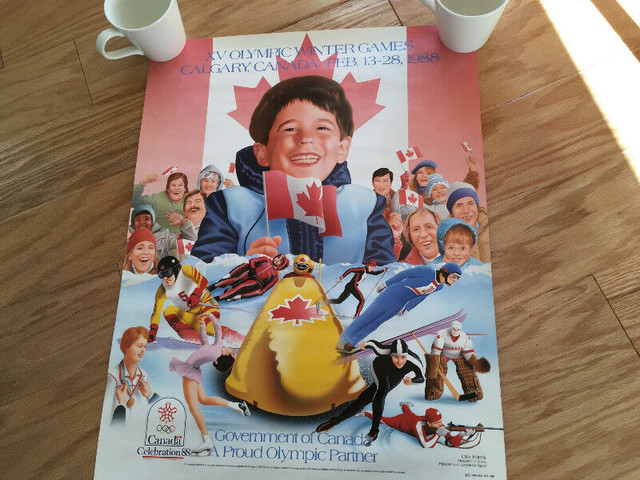 "Winter Olympics" Calgary '88 (Large Promo Poster) ~ only $10 in Home Décor & Accents in City of Halifax