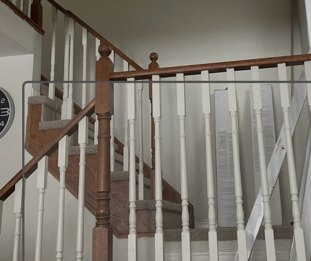 stairs railings sand & stained  in Floors & Walls in Oshawa / Durham Region
