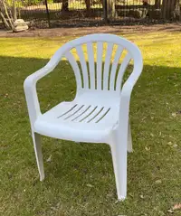 Lawn chairs (white & stackable)