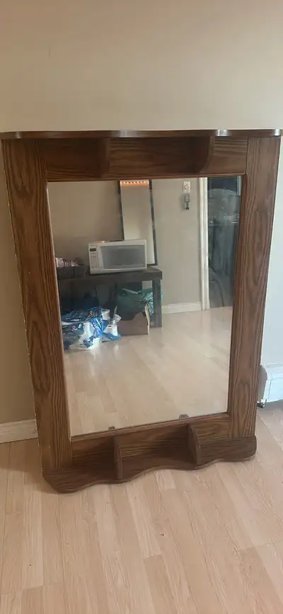 wooden mirror and mattress, View more