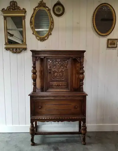 Antique Tall Cabinet - Delivery Available, View more