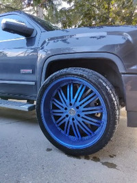 Posting for friend. Versante wheels ve212 24" blue dipped.