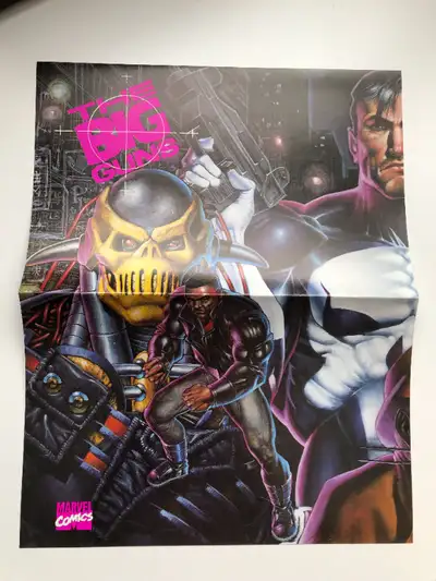 For sale: Marvel Comics 1992 the Big Guns mini-poster. 11”x8”. Promotional poster promoting the Puni...