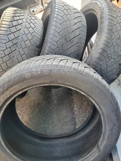 4 x 265/45R20 XL 108T CONTINENTAL VIKINGCONTACT 7 WINTER TIRES 2 x 85% life rubber and 2 x 75% Only...
