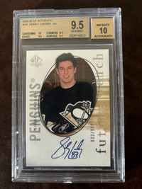 Sidney Crosby Future Watch Autograph Rookie Card BGS Beckett 9.5