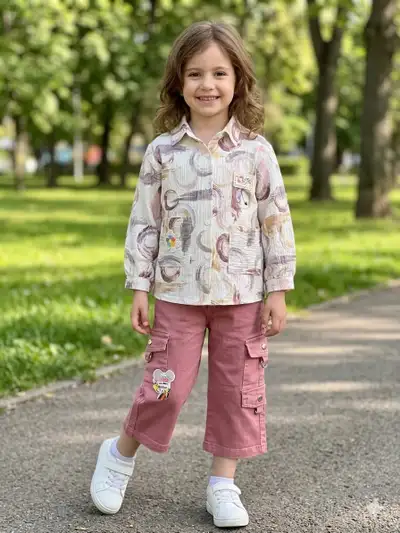 6 year old Girls 3-piece cotton denim set ., View more