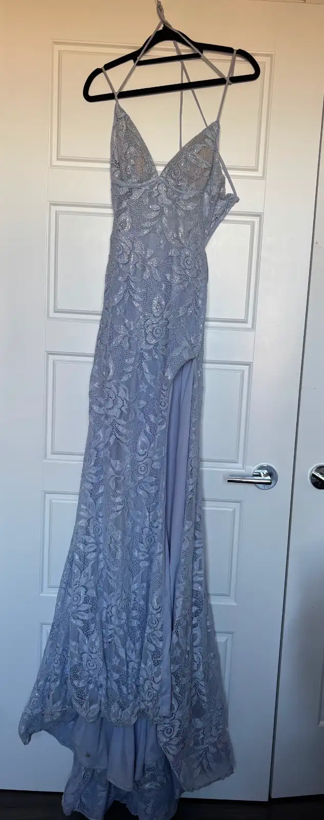 ✨ Elegant Light Purple Mermaid Prom Dress + Matching Purse ✨