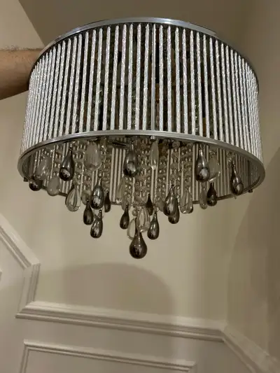 Chrome Chandelier with Crystal Accents, View more