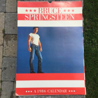 Bruce Springsteen 1986 CALENDAR also a 1987 Live Cardboard Promo