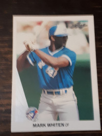 1990 Leaf Baseball Mark Whiten Rookie Card #396