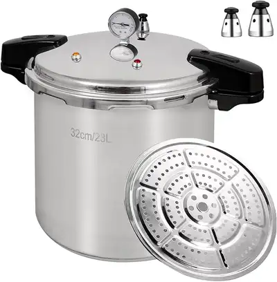24 Quart Pressure Cooker, 23L Canner with Pressure Gauge, NEW, View more