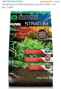 Fluval Stratum for fish tank (substrat d’aquarium) 17,6lbs/8Kg