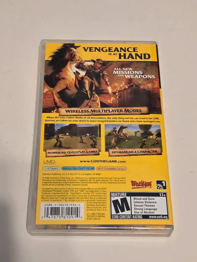 Gun Showdown Playstation Portable CASE & MANUAL in Sony PSP & Vita in Mississauga / Peel Region - Image 3