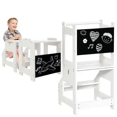 2 in 1 kids Kitchen Helper Step Stool, Detachable Table, View more