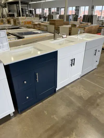 ESSENTIAL COLLECTION BATHROOM VANITIES - 3 COLOUR OPTIONS, MULTIPLE SIZES AVAILABLE. ALL PRICES BELO...