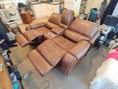 Powered Recliner Love seat w/console storage, View more