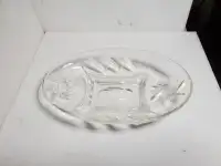 Pinwheel crystal candy bowl used / bol à bonbons usagé