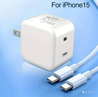 iPhone 15 and Samsung fast charger 