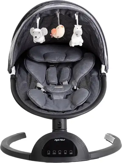 Baby Swings Infants 3 Seat Positions Remote Control (Black), View more