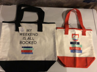 Indigo canvas reading totes