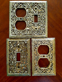 ASSORTED 3 VINTAGE LIGHT WALL COVERS